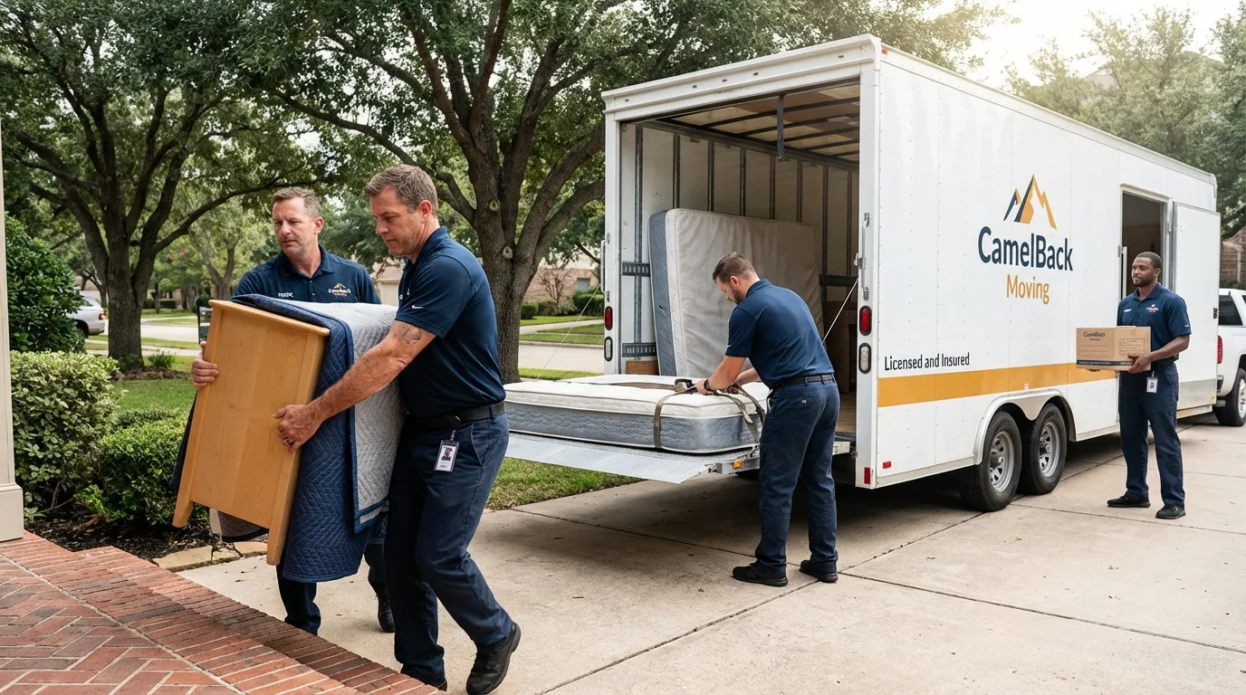 Crew loading residential truck for cross-state move from Hopatcong, NJ
